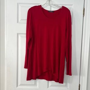 Like new! Mr.Max Red Asymmetrical Long-Sleeve Tunic